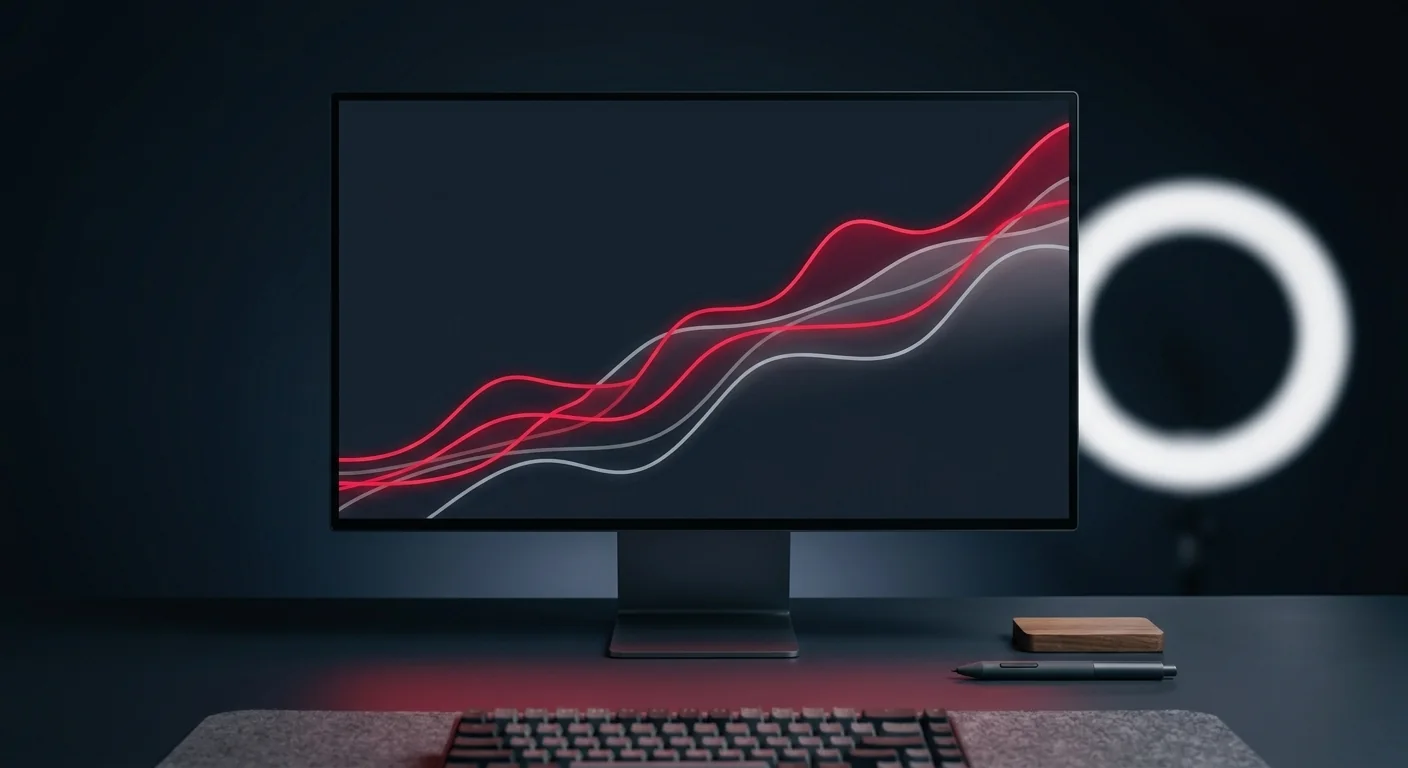 Büyüme grafiği gösteren monitör
